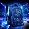 Student casual backpack, large-capacity, trendy and sporty blue campus bag for both men and women, lightweight and durable Specification image